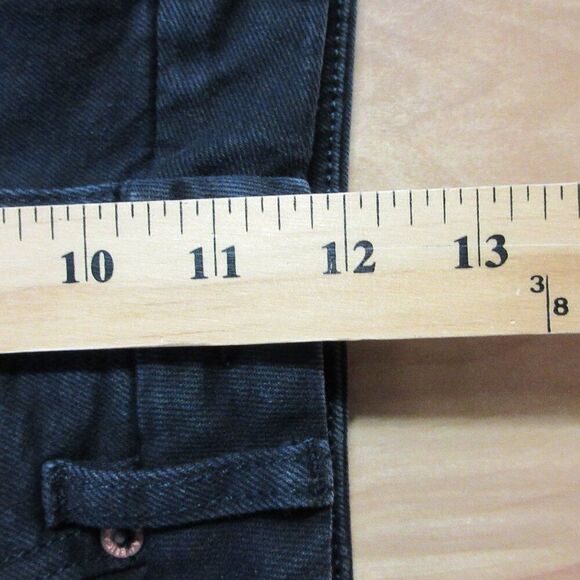 AMERICAN EAGLE Curvy Mom Short Womens Size 0 Cuffed Hem Black Ripped Denim Jeans - Picture 13 of 15